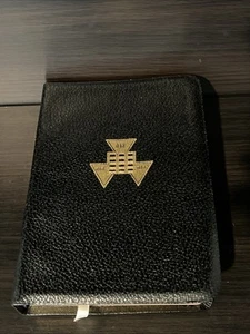 Vintage Masonic Freemason Holy Bible Reference Dictionary Index Holman Leather - Picture 1 of 15