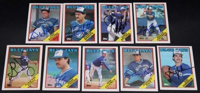 Toronto Blue Jays Firmado 1988 Topps Lote (9) Jimmy Key/Gruber Autógrafo ZJ17982 Foto 1 de 4