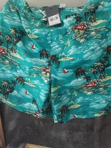 Tu Xl Men Swimming Trump With Boats And Trees Om Them Still With Label On Then - Picture 1 of 1