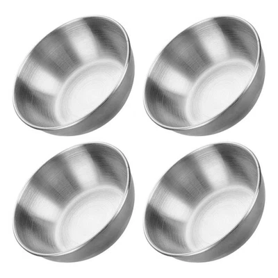  4 Pcs Piccola Ciotola Di Metallo Ciotole Preparazione in Acciaio Inossidabile - Immagine 1 di 4
