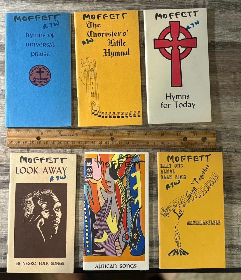 Lote de 6 folletos himnos musicales pequeños vintage de los años 60 canción folclórica negra africana Foto 1 de 2