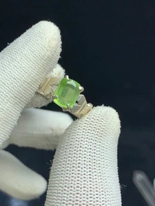Peridot ring with silver 925 - Picture 1 of 5