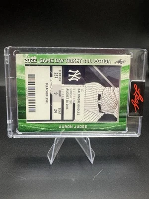 2022 Leaf Game Day Ticket Collection Aaron Judge Authentic Game Ticket - Image 1 of 2