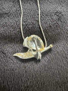 Caracol Amarillo Slug Hecho con Cristal Swarovski Jardín Mar Dije Joyería Collar - Imagen 1 de 6