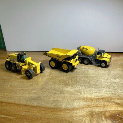 Tonka  Trucks Toys Cement Mixer Dump Truck & Road Grader scraper Hasbro - Image 1 of 4