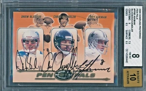 2000 Donruss Preferred Pen Pals #PP83 Aikman Bledsoe Chandler BGS 8 Auto 10 - Bild 1 von 2