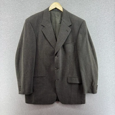 Blazer YSL Yves Saint Laurent Vintage Para Hombres 44R Lana Peinada Espiga Texturizada Foto 1 de 4