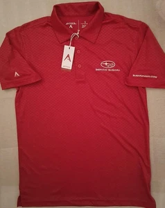 Neu Neu mit Etikett Antigua - Servco Subaru Hawaii Polo Golf Shirt rot S Autohaus - Bild 1 von 2
