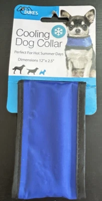 Collar para perro Duke’s Cooling 12” x 2,5” azul cierre fácil nailon - nuevo Foto 1 de 2