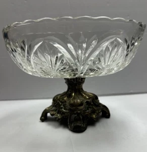 Loevsky & Loevsky WMC 8053 Hollywood Regency Crystal Compote Bowl L&L - Picture 1 of 4