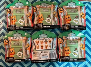 Disney Doorables Winnie The Pooh Flocked Figure Blind Bag Lot of 6 NEW Sealed! - Picture 1 of 2