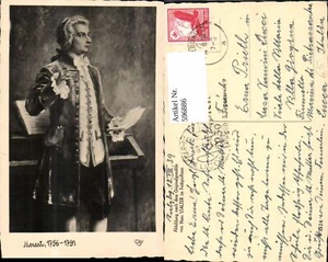 596886,Künstler Ak Hans Stalzer Mozart Komponist Musik - Bild 1 von 1