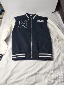 Marshmello Jacket Teen Black White Varsity Full Zip - Picture 1 of 9