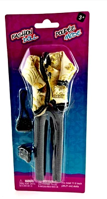 Nuevo Moda Muñeca Ropa Dorado Blanco Top Negro Cartera Zapatos Pantalones Brillantes 10.5" Foto 1 de 4