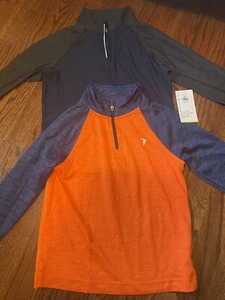 Lot Of 2 - Old Navy Boys Size XS Raglan Breathe ON 1/4-Zip Performance Top NWT - Picture 1 of 2