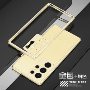 For Samsung Galaxy S24 Ultra, Hybrid Aluminum Metal Bumper Frame Case Border - Picture 1 of 21