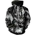 Schädel Totenkopf Skull Streetwear Kapuzen Sweatshirt Hoodie Hooded Pullover