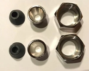 2 Jockey Box 1/4" Compression Fittings Set 2 Grommet Ferrule Nut Cone Washer New - Picture 1 of 4