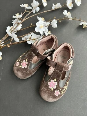 PEDIPED SZ 24 toddler girl shoes brown - Image 1 of 4