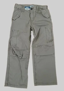 OshKosh Boys Size 7X Cotton Brown Cargo 6 Pocket Pants Adjustable Waist NWT $30 - Picture 1 of 4