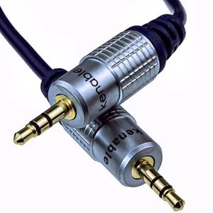 0.5m 50cm OFC HQ 3.5mm Stereo Aux Jack to Jack HIFI/TV/Phone Audio Cable GOLD - Afbeelding 1 van 12
