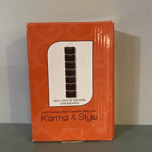 Karma & Style Days Of The Week Chalkboards Connected Wall Hanger Write On New - Picture 1 of 5