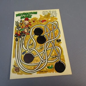 Vintage Wonder Bread Destruction Derby Duck Its a Pie Fight 1975 Puzzle Card - Picture 1 of 4