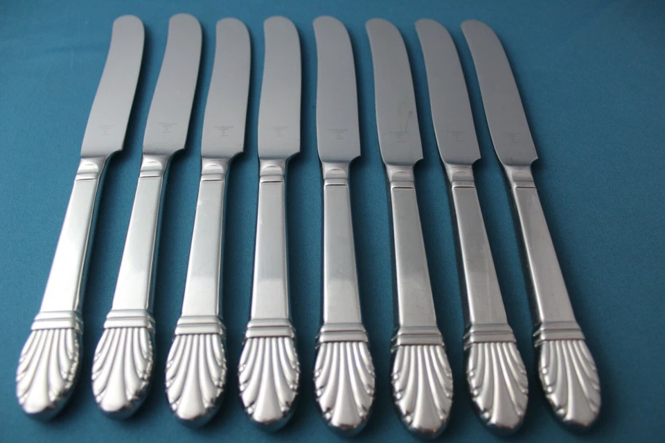 8 Dinner Knives Hollow Gorham ADRIA GLOSSY Stainless Japan 9 1/4" - Image 1 of 4