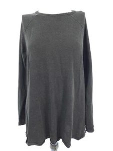 One Teaspoon Blouse Womens Jersey Top Y2K Grey Long Sleeve T Shirt Jumper M - Picture 1 of 11