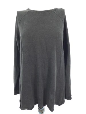 Blusa de una cucharadita para mujer Jersey Top Y2K Gris Manga Larga Camiseta Jersey M Foto 1 de 4