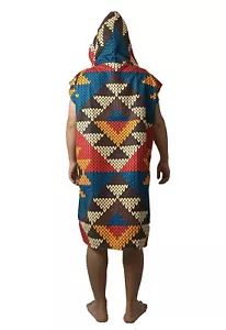 Kilim Geometric Unisex Hooded Towel Poncho Pool Swim Beach Changing Robe Gift - Picture 1 of 31