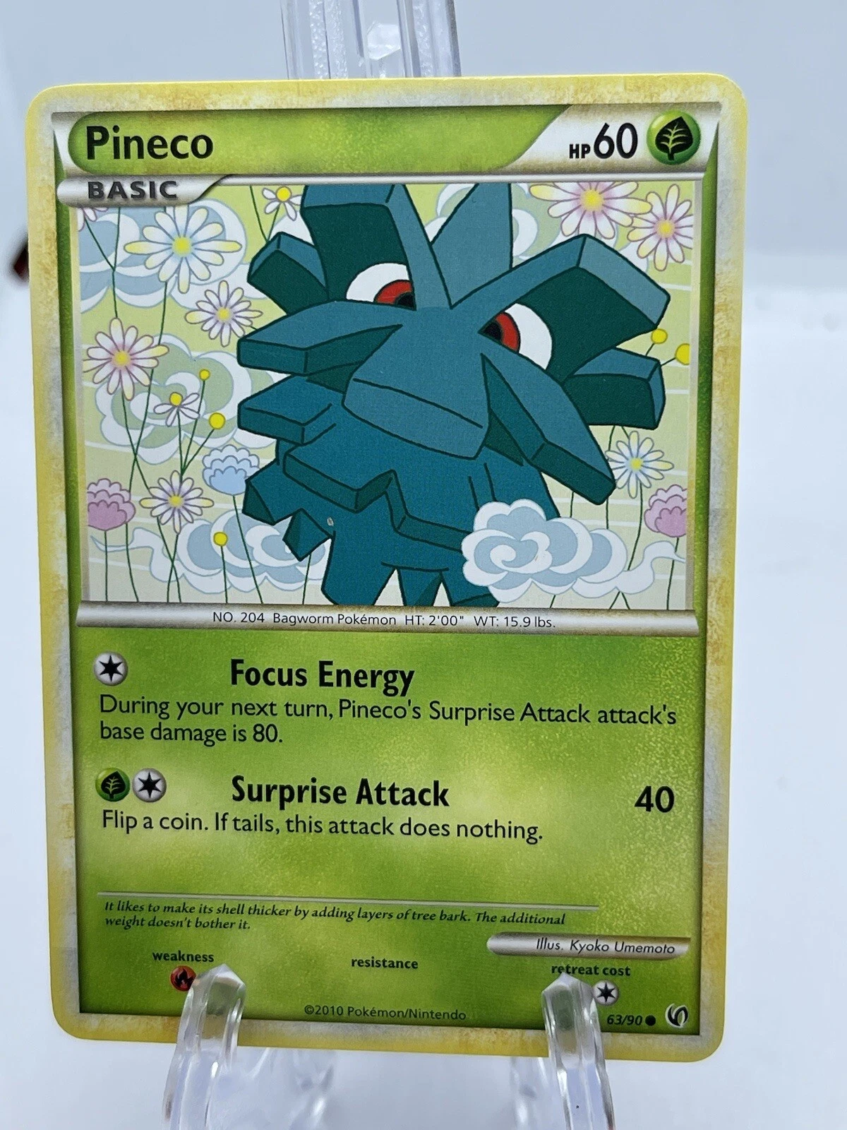 Pineco 63/90 HGSS Undaunted Pokemon Card