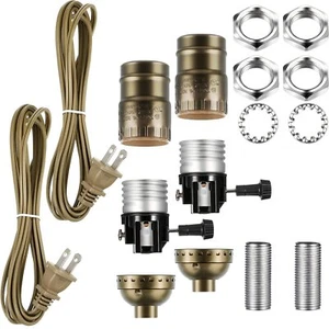 Lamp Repair Kit with 3 Way Socket - DIY Rewire Parts for Table Lamps - Picture 1 of 7