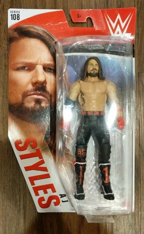 WWE AJ Styles Mattel Basic 108 Figure WWF WCW ECW TNA ROH NXT NJPW NWA AEW NEW Cover