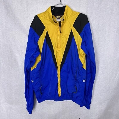 Chaqueta cortavientos Novara By REI vintage para hombre grande bloques de colores nailon exterior Foto 1 de 4