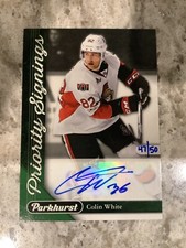 2017-18 UD Parkhurst Priority Signings COLIN WHITE #PS-CW Autograph 47/50 r747