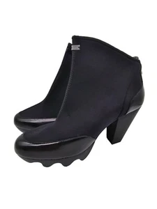 Adidas SLVR Zip Back Heeled Ankle Booties Superstar Boots Womens Sz 9.5 - Picture 1 of 15
