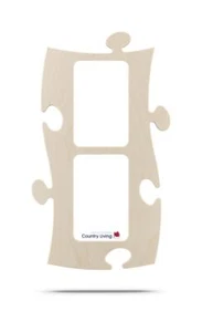 Country Living Puzzle-Rahmen aus Holz natur 2x 10x15cm das Orginal aus Birkenh. - Bild 1 von 6