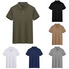 Fashion Tops Shirt Solid Quick-Dry Short Sleeve Slim Fit Button Collar