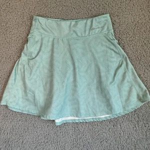 Eddie Bauer Girl’s Green White Geometric Skort Tennis Stretch Active Large 14/16 - Picture 1 of 7