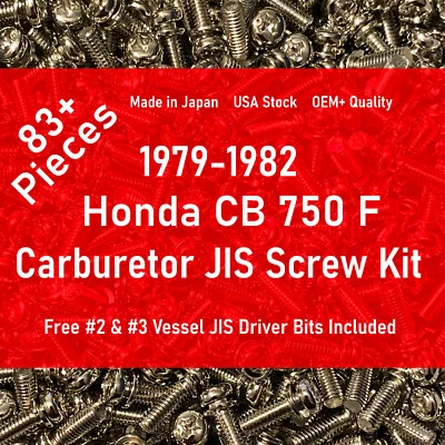 Kit completo de tornillos JIS carburador Honda CB750F K CB900F CB1100F HECHO EN JAPÓN Foto 1 de 4