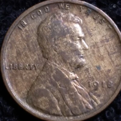 1918 P Lincoln Wheat Improper Alloy Mix Woody Error - Image 1 of 4
