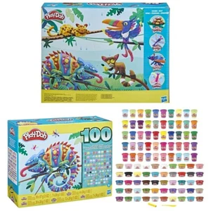 Playdoh Wow 100 Cans Bulk Modeling Compound Variety Pack Sparkle Shimmer Confeti - Picture 1 of 4