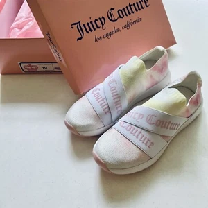 Zapatos Tenis Juicy Couture Para Mujer Anuncian Sin Cordones Blanco Tinte Multicolor Talla 10 - Imagen 1 de 9