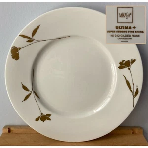 Mikasa Gilded Rose Ultima + Dinner Plate Gold Floral HK 312 Dining Plus Strong - Picture 1 of 8