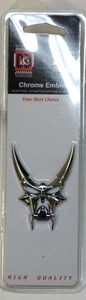 3D ACCENT TRIM DEVIL FACE CHROME CAR AUTO SUV ABS EMBLEM LOGO BADGE-1410PS - Picture 1 of 3