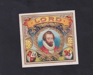 Ancienne étiquette Lytho Cigar BN145949 Lord Homme - Imagen 1 de 1