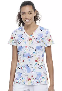 Be Eeyore Cherokee Scrubs Tooniforms Winnie The Pooh V Neck Top TF666 PHOR - Picture 1 of 6