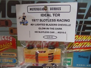 IDEAL TCR, #21 LIGHTED BLAZERS CHEVELLE, GLOW in the DARK, HO SLOTLESS CAR - Picture 1 of 4