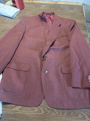 Jaqueta de golfe Hart Schaffner Marx blazer masculino 44 marrom Jack Nicklaus urso dourado - Imagem 1 de 4